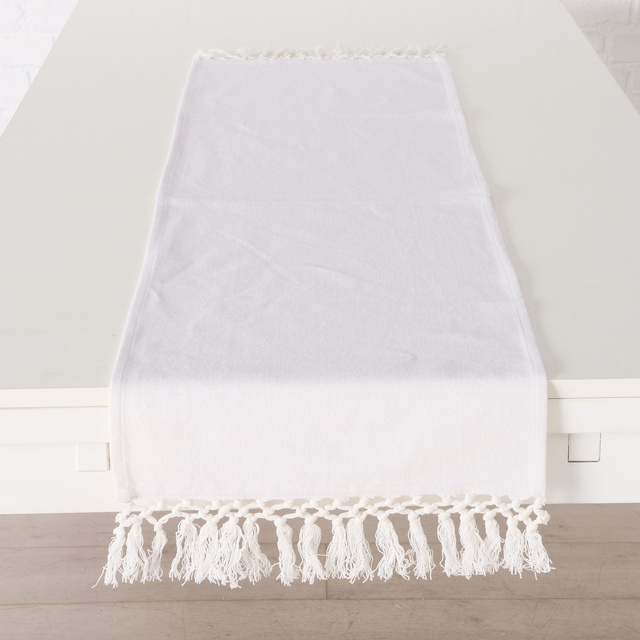 Traversa de masă din bumbac Linou, 140 x 40 cm