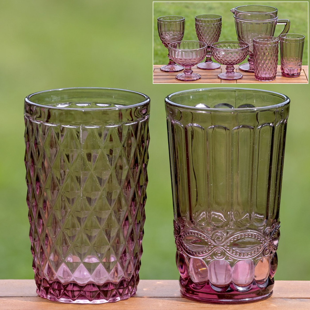 Sticlă roz, AURORA, 300 ml