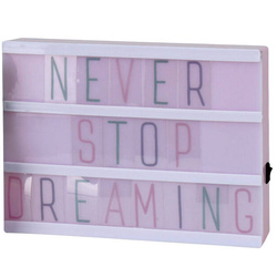 Tablă iluminată cu litere, LED, 21 x 16 cm