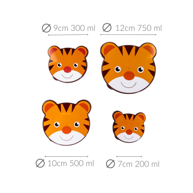 Set cutii cu motiv animal, 4 piese de diferite dimensiuni