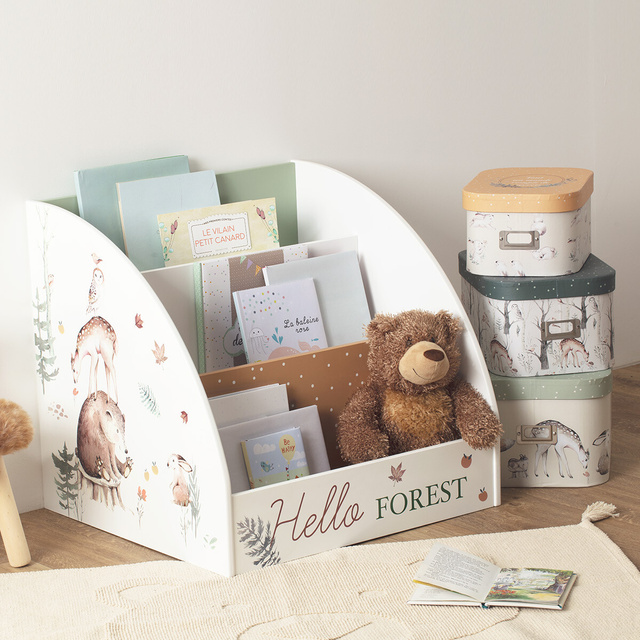 Set 3 cutii decorative cu capac Forest Friends