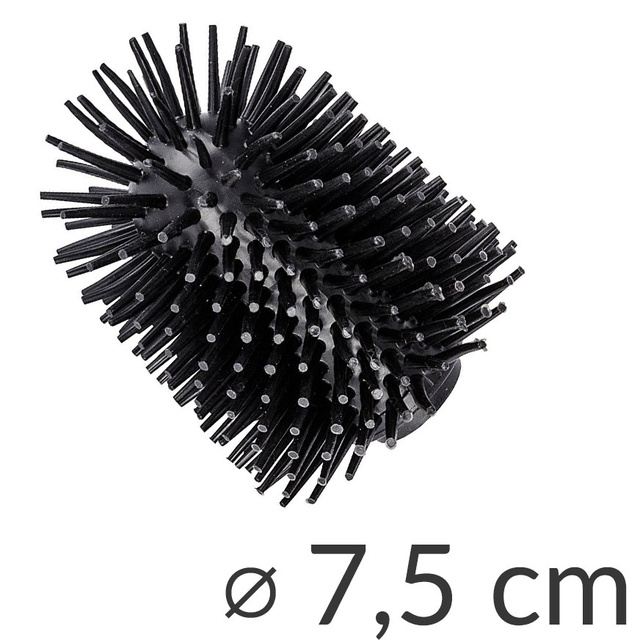 Perie WC cu suport BADI, Gri, 38x13,5x13,5, Wenko