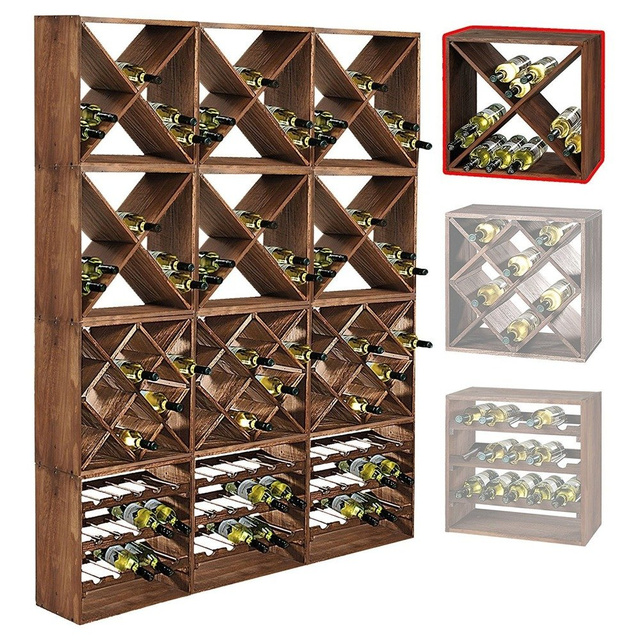 Raft pentru vin pentru 24 de sticle