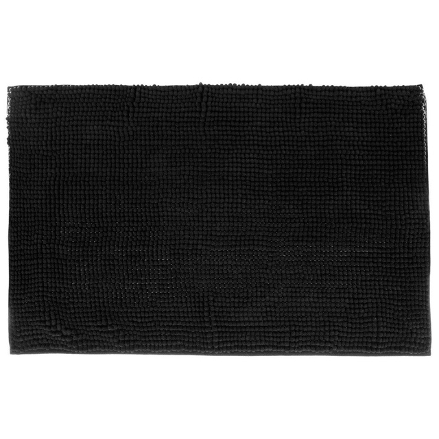 Covoras baie TAPIS MINI CHENILLE, Negru, 50x80 cm, 5five Simple Smart