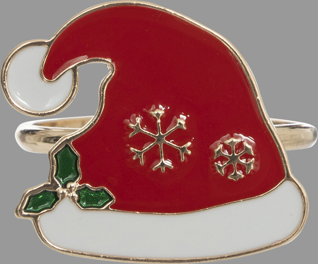 Inele de servetel de Craciun, metal, 2 bucati