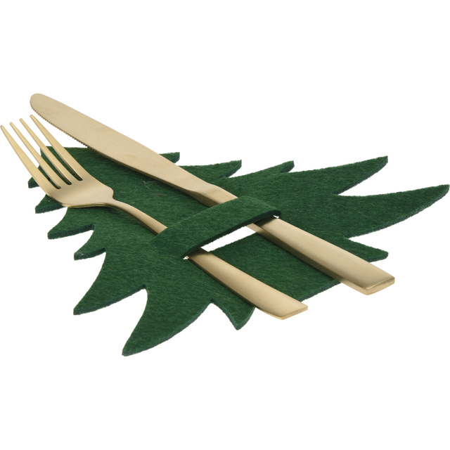 Suporturi pentru tacamuri Brazi de Craciun, 4 bucati