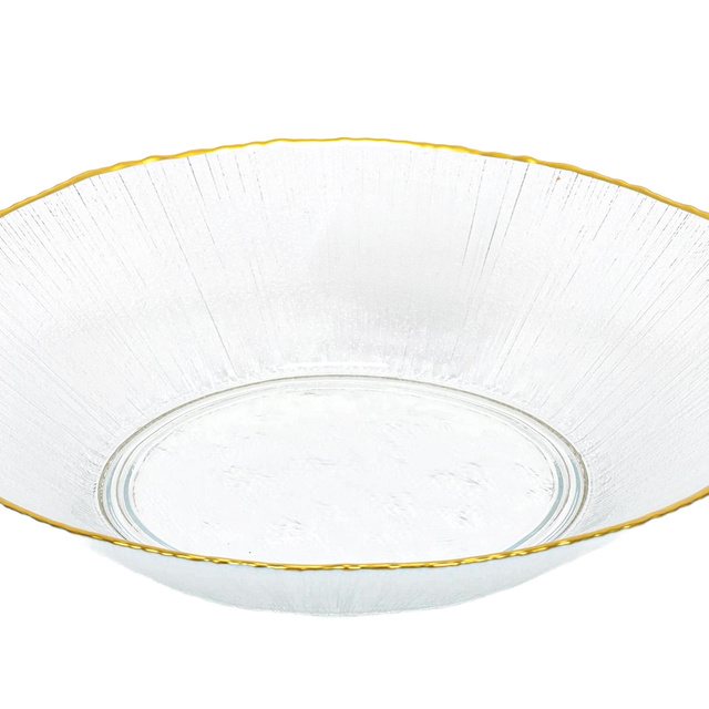 Vas din sticlă cu margine aurie DATURA, 30 cm