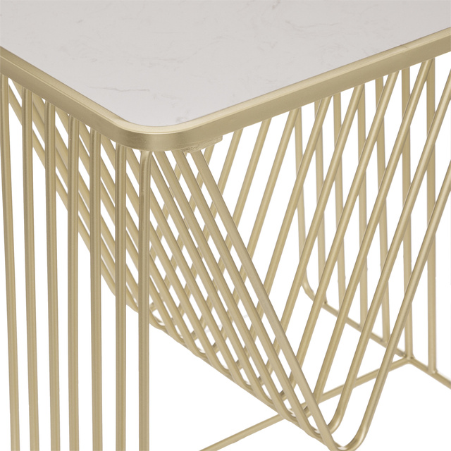 Masuta de cafea industriala MEGAN cu suport pentru reviste, 2in1