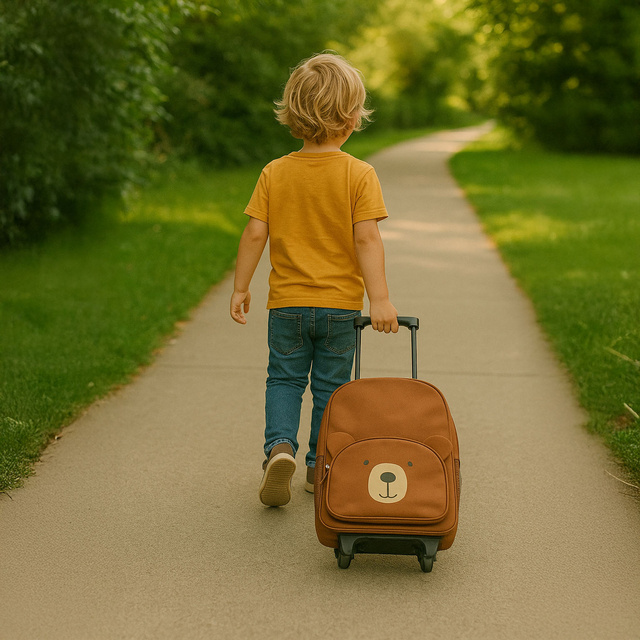 Geanta copii cu maner extensibil, 29 x 12 x 40 cm