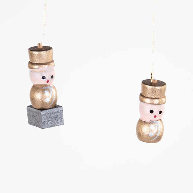 Set de jucării din lemn pentru brad, 24 buc.