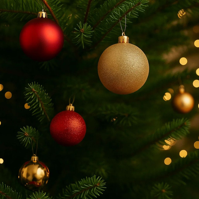 Set globuri din plastic cu diferite finisaje, Ø 7 cm, 8 buc.