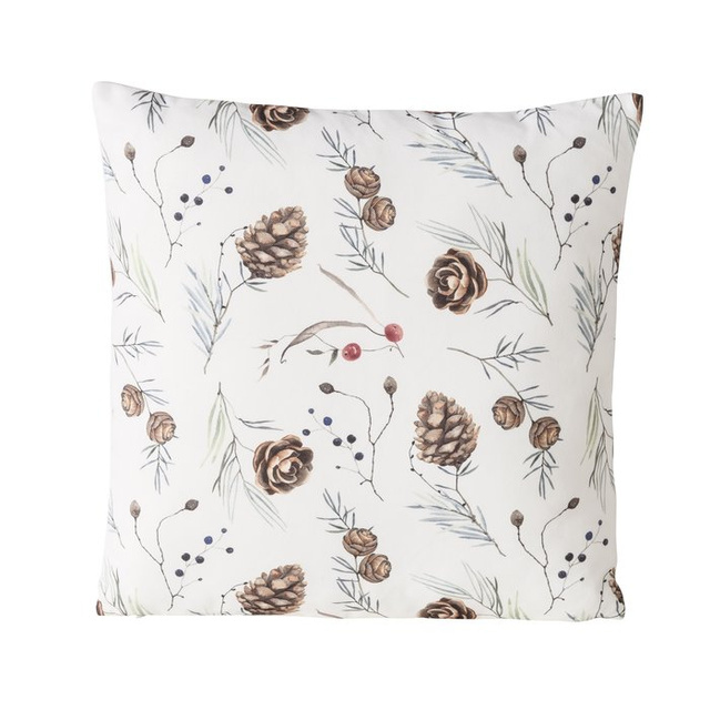 Pernă decorativă cu model de plante de iarnă NORDALA, 45 x 45 cm