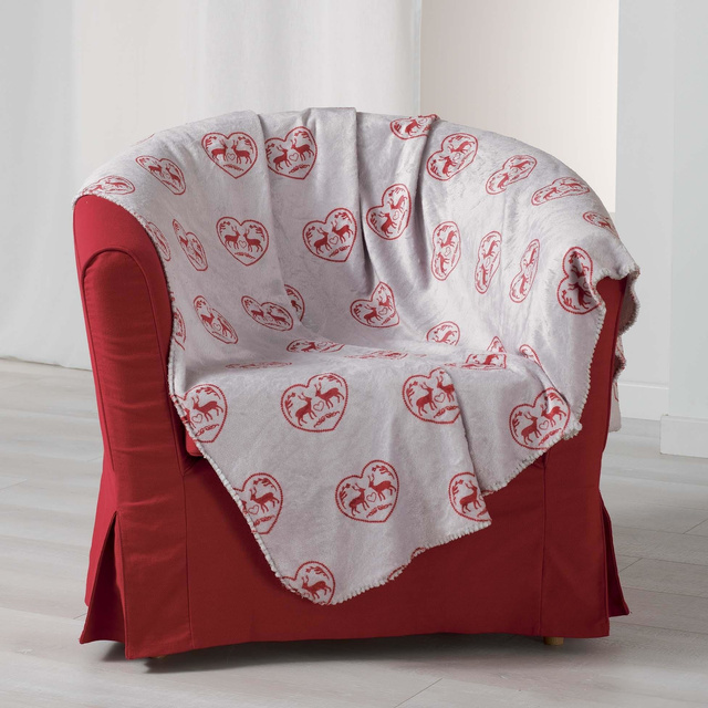 Cuvertură de pat FLANEL, 125 x 150 cm, motiv de Crăciun