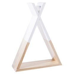 Raft decorativ de perete TIPI - lemn, 30 x 10 x 39 cm