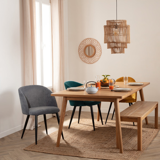 Oglindă suspendată decorativă din răchită, un decor unic de perete