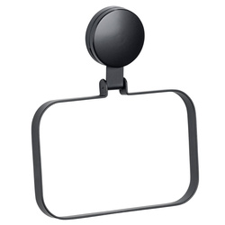 Suport pentru prosop PAVIA Static-Loc, negru, Wenko