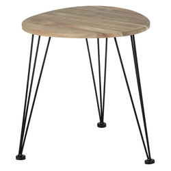 Masuta de cafea rotunda, blat Ø 44 cm, din lemn de salcam, WENKO