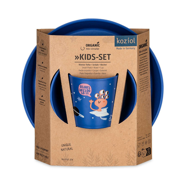 Set vesela pentru copii: farfurie, bol, cana DREAMS, KOZIOL