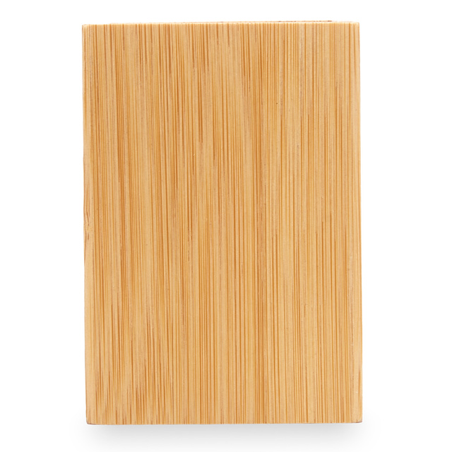 Pahar pentru periuta de dinti, patrat, bambus, 6,8 x 6,8 x 9,7 cm