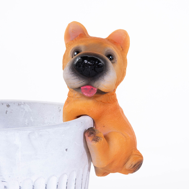 Decor pentru ghiveci, in forma de catel