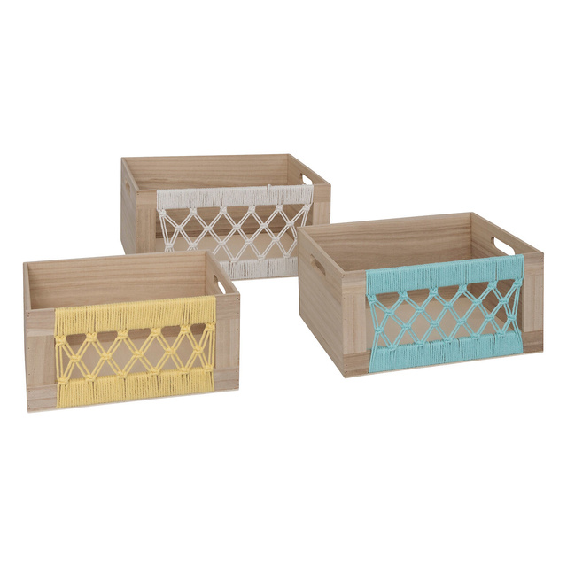 Set de 3 lăzi Australie din macrame