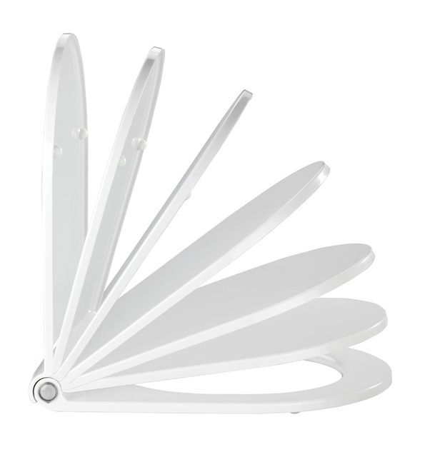 Capac de toaletă cu iluminare cu LED, mecanism Easy Close, Duroplast, WENKO