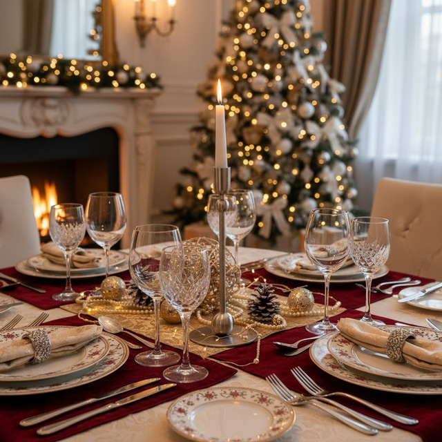 Candelabru decorativ, metal, 23 cm