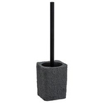 Perie WC cu suport VILLATA, Negru, 37x11,2x10 cm, WENKO