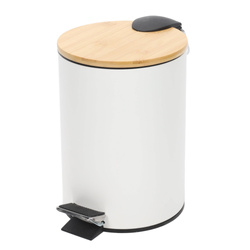 Coș de baie ZETRU, 3 l, cu capac din bambus