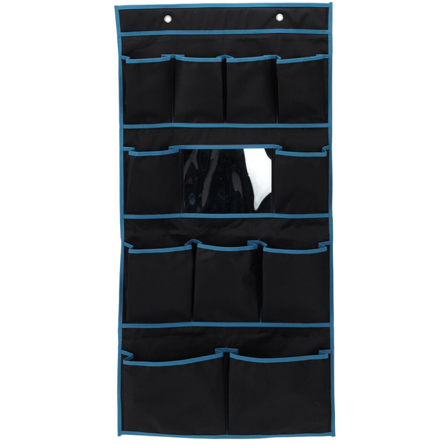 Organizator textil cu oglinda exterioara, 11 buzunare