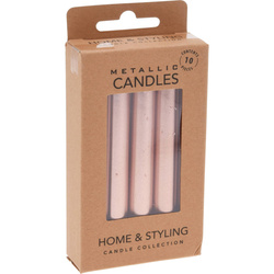 Candele metalice de masă din parafină, 10 cm
