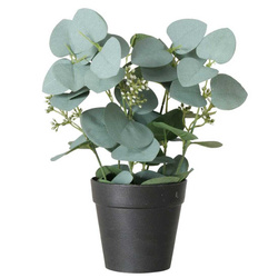 Planta artificiala  Sage, eucalipt in  ghiveci, 30 cm,  verde deschis