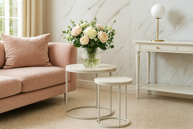 Set de mese de cafea rotunde SELI, 2 bucăți