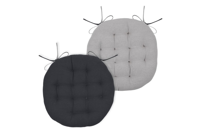 Perna rotundă pentru scaun cu legături DUO, 100% bumbac, Ø 38 cm