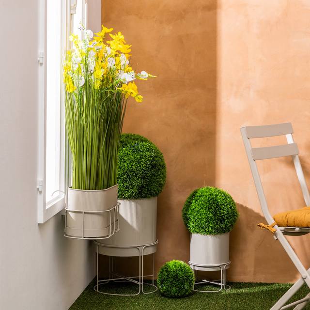 Ghivece de flori metalice, 2 buc, AZE, Ø 30 cm