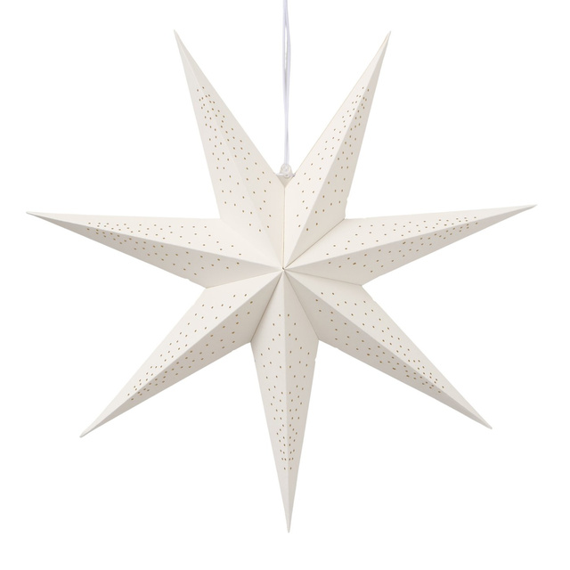 Stea decorativă din bambus pentru fereastră, KASSINA, Ø 40 cm, albă