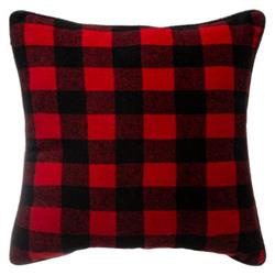 Pernă cu carouri roșii, poliester, 45 x 45 cm