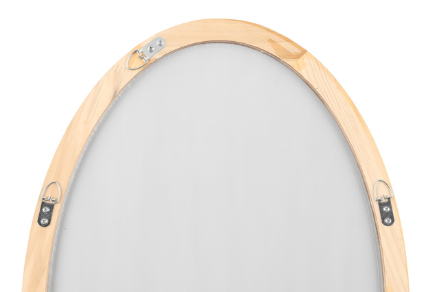 Oglindă ovală cu ramă din lemn RUNO, 40 x 60 cm