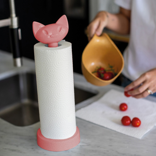 Suport pentru prosoape de bucătărie MIAOU, KOZIOL, floare naturală albastră