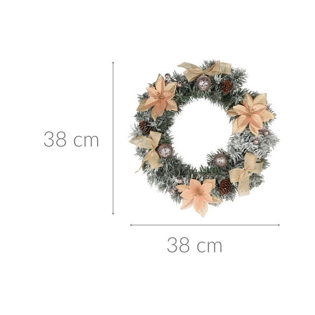 Coronita de Craciun cu decoratiuni, Ø 38 cm