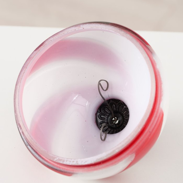 Candelă din sticlă în formă de glob SUGIS, înălțime 10 cm