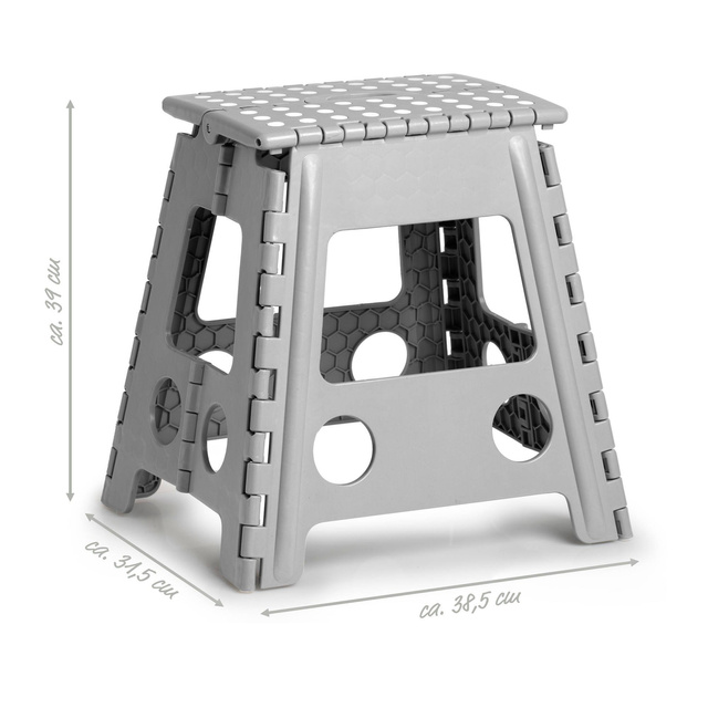 Scaun pliabil antiderapant, 38,5 x 31,5 x 39 cm, ZELLER