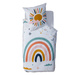 Set lenjerie de pat pentru copii curcubeu, 140 x 200 cm