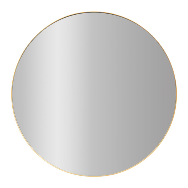 Oglindă rotundă NOOR, ramă metalică, culoare aurie, Ø 80 cm