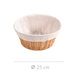 Coș de pâine cu căptușeală din material textil, Ø 25 cm, Kesper