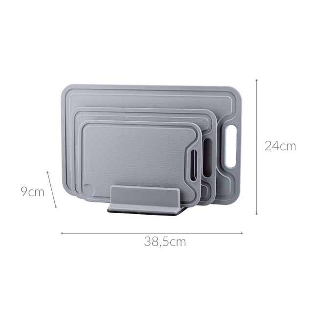 Set de trei tocatoare pe suport