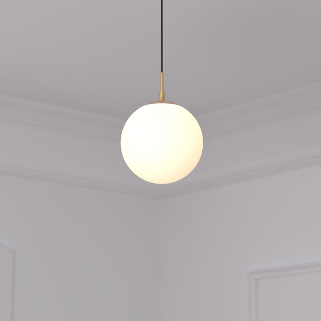 Lampă rotundă DRIS, bilă albă, Ø 20 cm