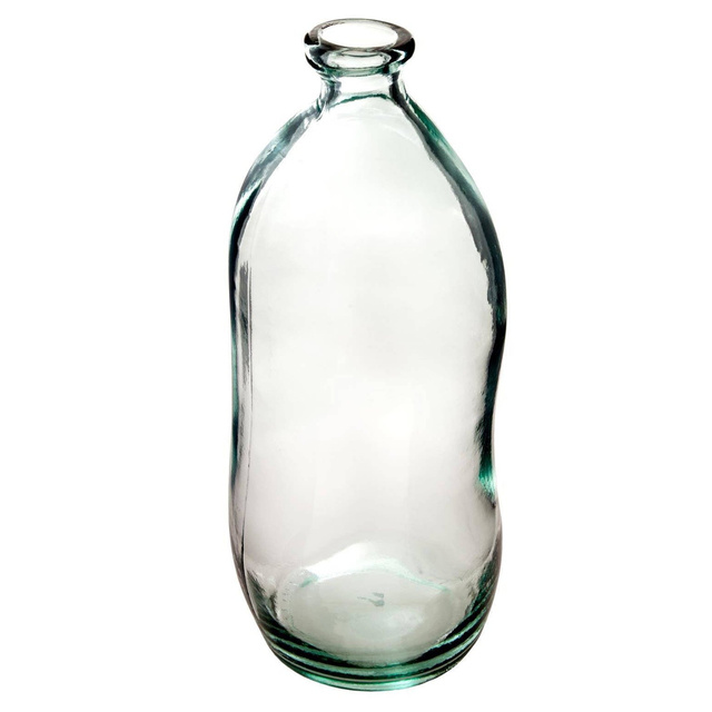 Vaza din sticla reciclata, 35 cm, transparenta