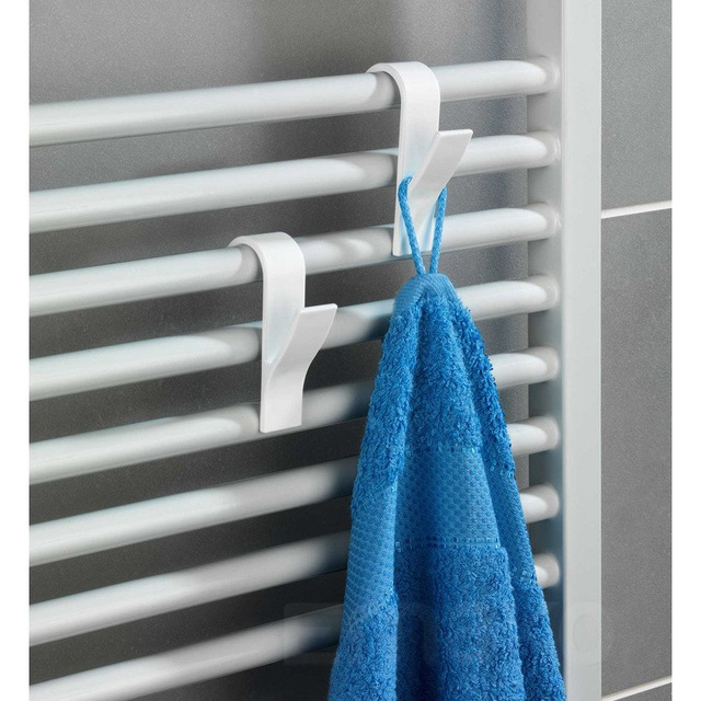 Cârlige, suporturi pentru radiator cu aripioare, 6 bucăți în set, WENKO, alb