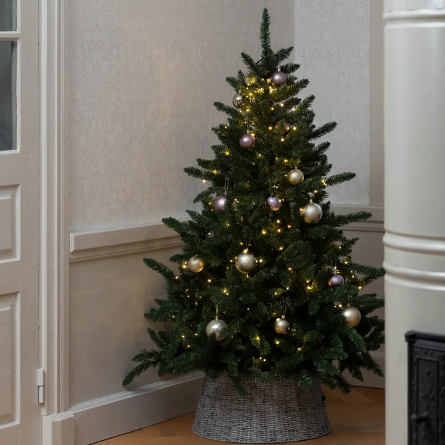 Husă pentru suportul de brad, 50 x 25 cm, imitație de ratan